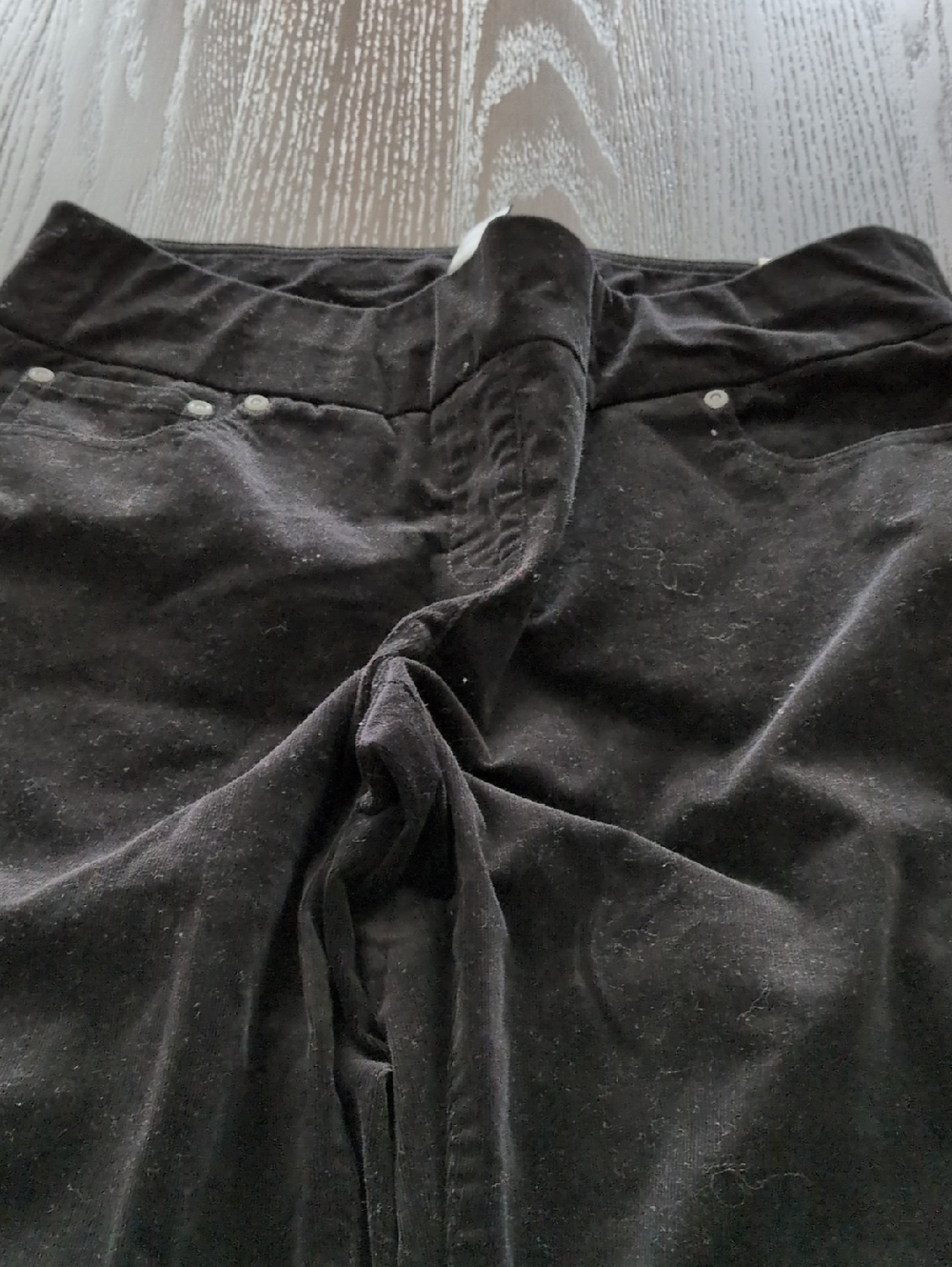 Black Stretch Corduroy Pants